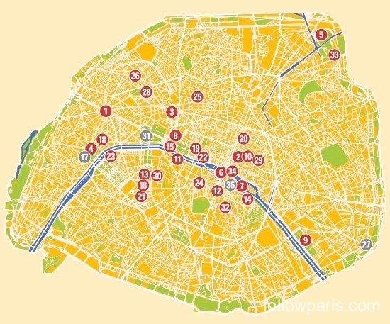 List of attractions in the center of Paris